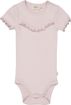 Wheat Body Rib Ruffle SS - Soft Lilac